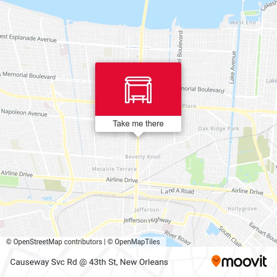 Causeway Svc Rd @ 43th St map