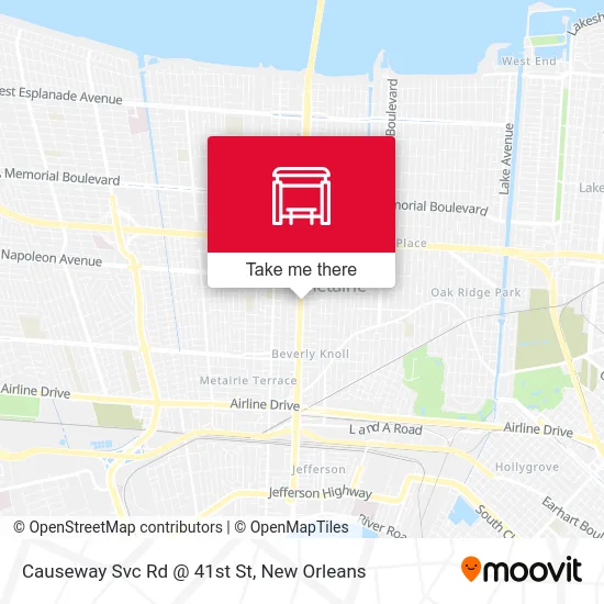 Causeway Svc Rd @ 41st St map