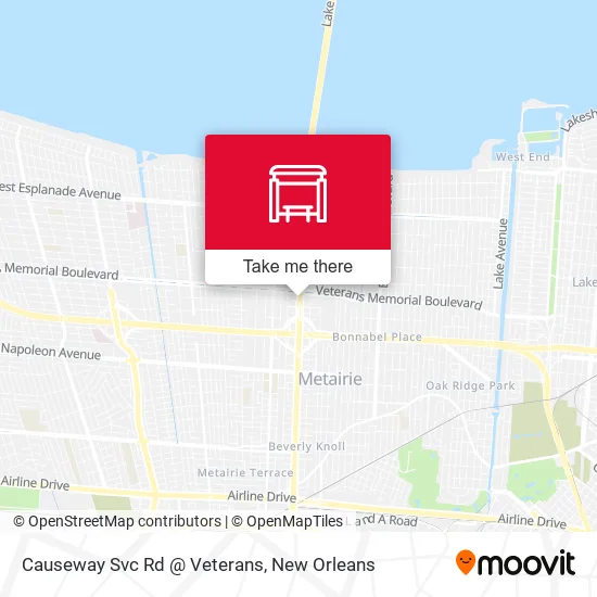 Causeway Svc Rd @ Veterans map