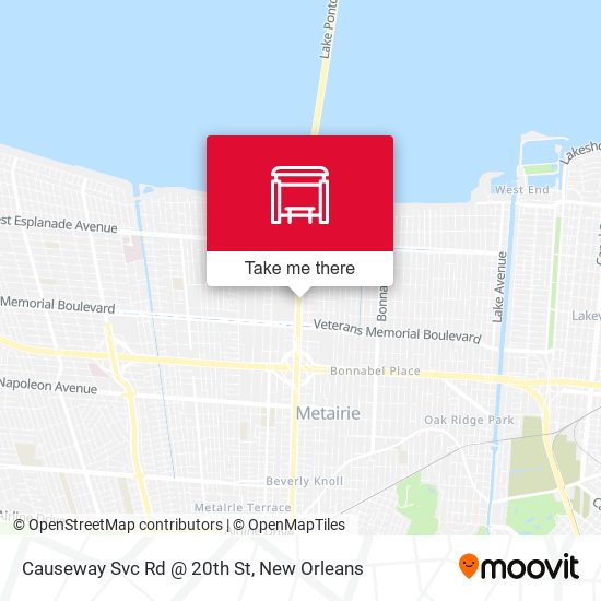 Mapa de Causeway Svc Rd @ 20th St