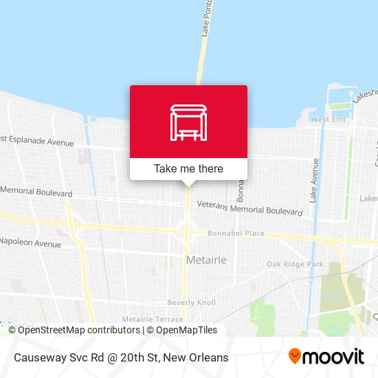 Mapa de Causeway Svc Rd @ 20th St
