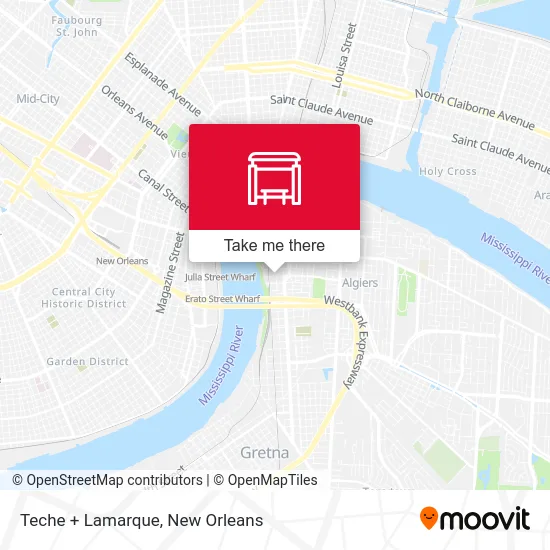 Teche + Lamarque map