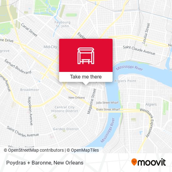 Mapa de Poydras + Baronne
