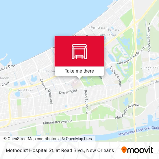 Methodist Hospital St. at Read Blvd. map