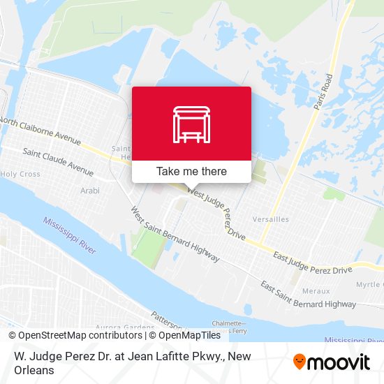 Mapa de W. Judge Perez Dr. at Jean Lafitte Pkwy.