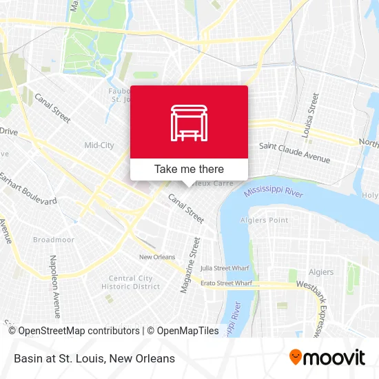 Basin at St. Louis map