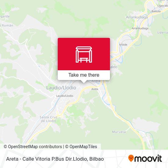 Areta - Calle Vitoria P.Bus Dir.Llodio map