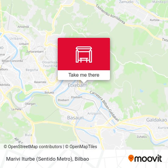 Marivi Iturbe (Sentido Metro) map