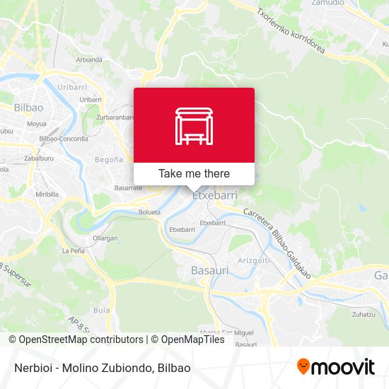 Nerbioi - Molino Zubiondo map