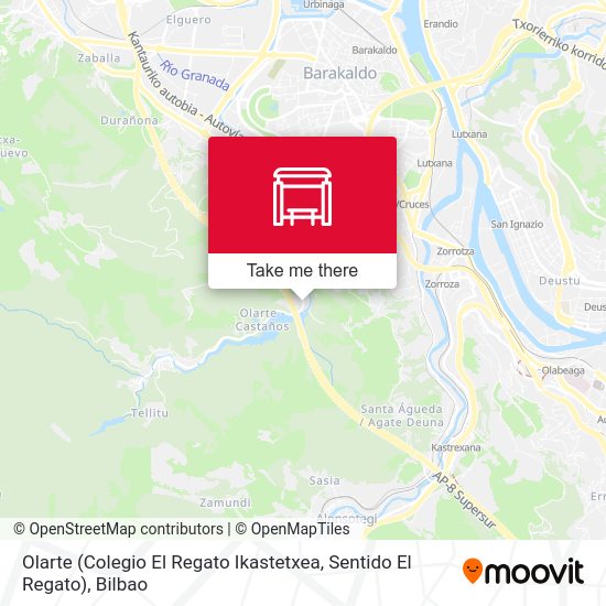 Olarte (Colegio El Regato Ikastetxea, Sentido El Regato) map