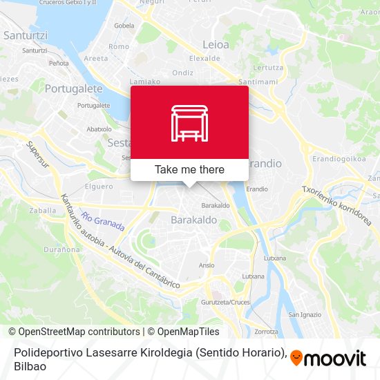 Polideportivo Lasesarre Kiroldegia (Sentido Horario) map
