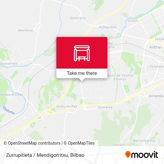 Zurrupitieta / Mendigorritxu map