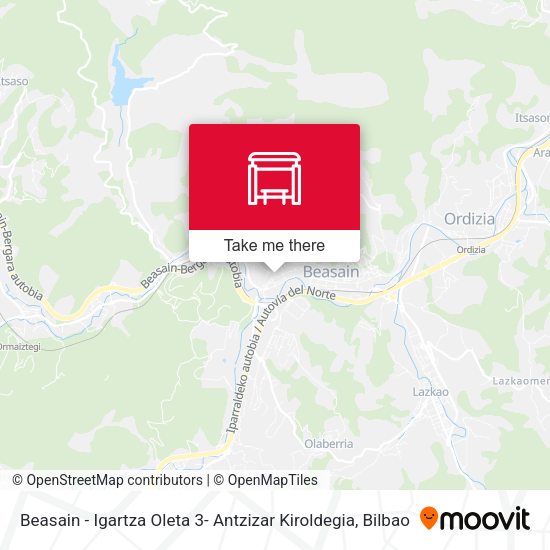 Beasain - Igartza Oleta 3- Antzizar Kiroldegia map