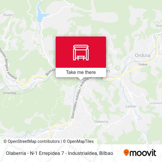 Olaberria - N-1 Errepidea 7 - Industrialdea map