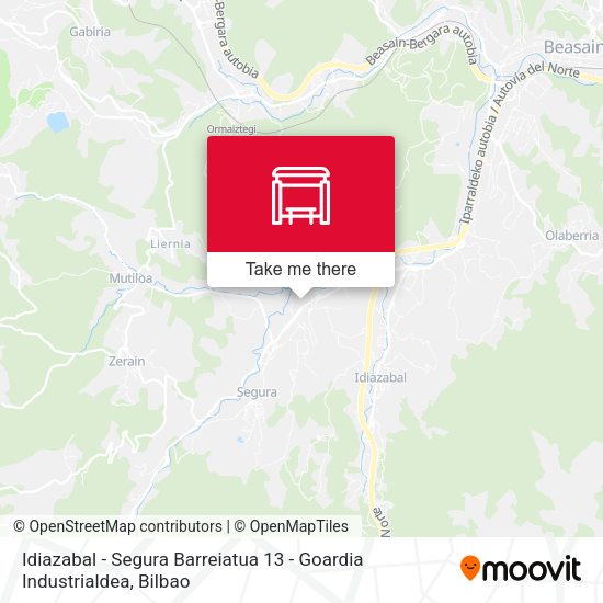Idiazabal - Segura Barreiatua 13 - Goardia Industrialdea map