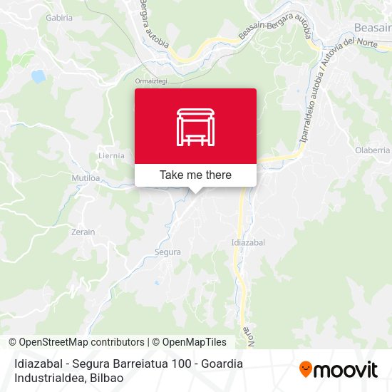 Idiazabal - Segura Barreiatua 100 - Goardia Industrialdea map