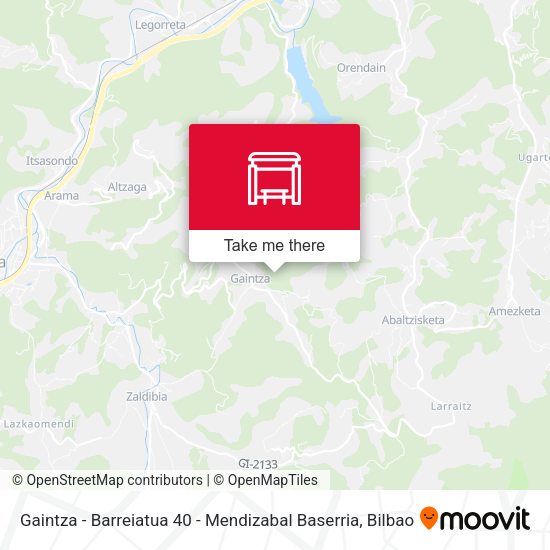 Gaintza - Barreiatua 40 - Mendizabal Baserria map