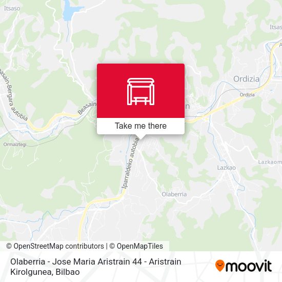 Olaberria - Jose Maria Aristrain 44 - Aristrain Kirolgunea map