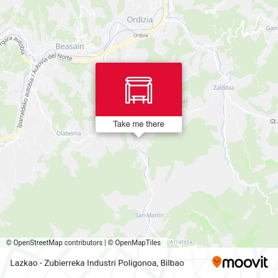 Lazkao - Zubierreka Industri Poligonoa map