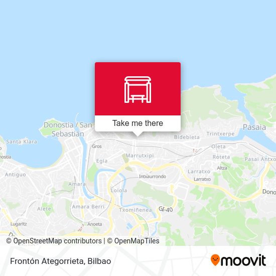 Frontón Ategorrieta map