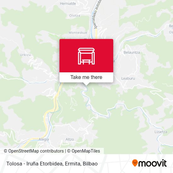 Tolosa - Iruña Etorbidea, Ermita map