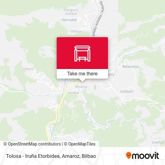 Tolosa - Iruña Etorbidea, Amaroz map