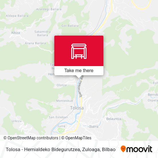 Tolosa - Hernialdeko Bidegurutzea, Zuloaga map