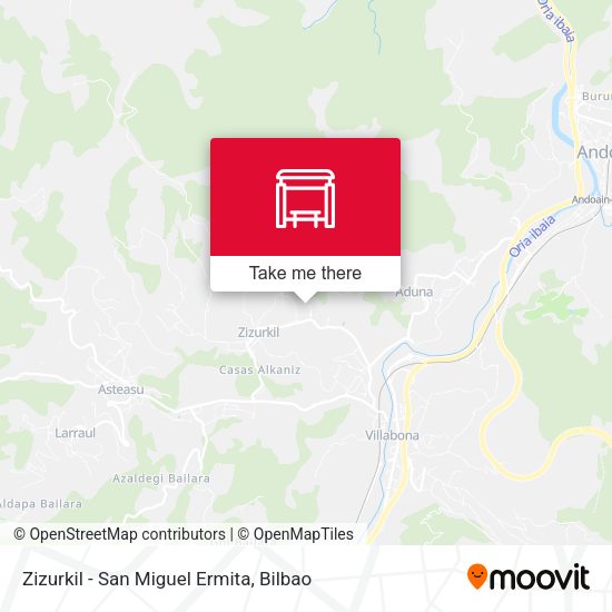 Zizurkil - San Miguel Ermita map