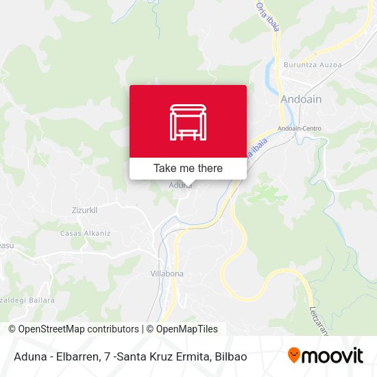 Aduna - Elbarren, 7 -Santa Kruz Ermita map