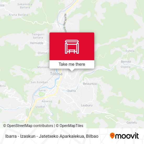 Ibarra - Izaskun - Jatetxeko Aparkalekua map