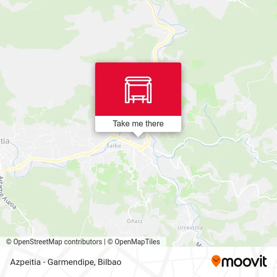 Azpeitia - Garmendipe map