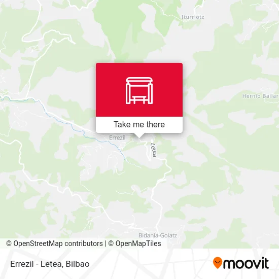Errezil - Letea map