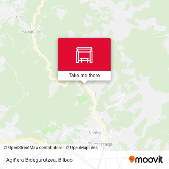 Agiñera Bidegurutzea map