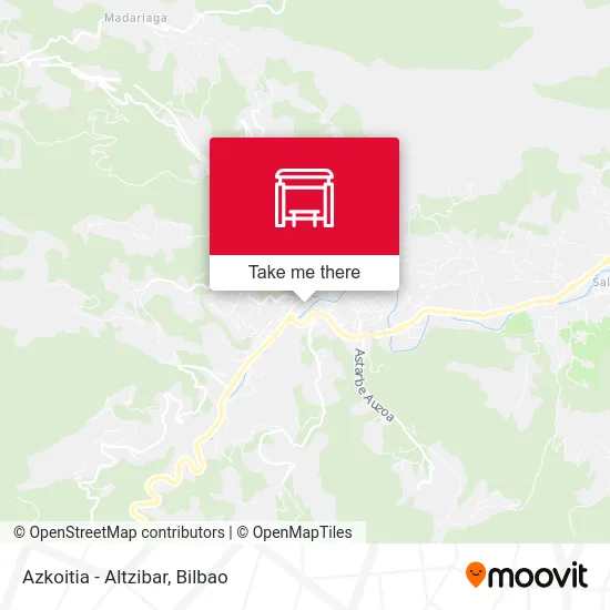 mapa Azkoitia - Altzibar