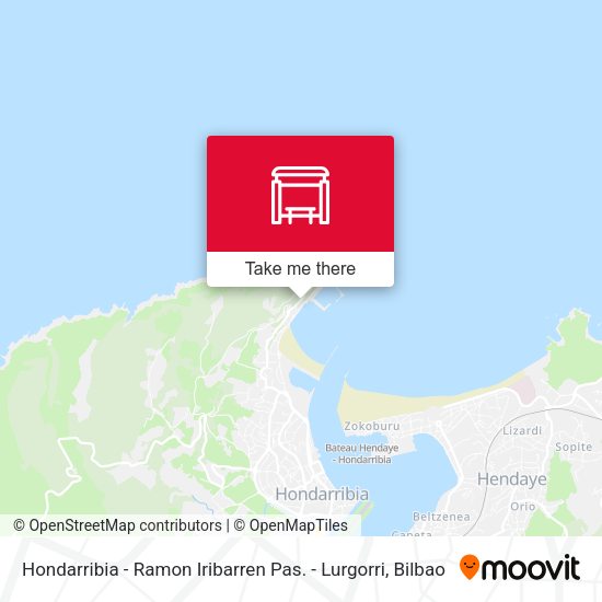Hondarribia - Ramon Iribarren Pas. - Lurgorri map