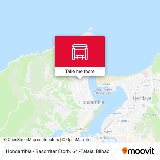 Hondarribia - Baserritar Etorb. 64 -Talaia map