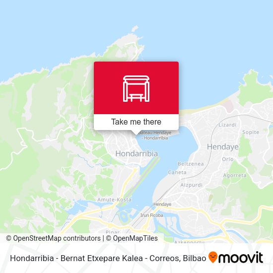 Hondarribia - Bernat Etxepare Kalea - Correos map