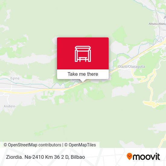 Ziordia. Na-2410 Km 36 2 D map