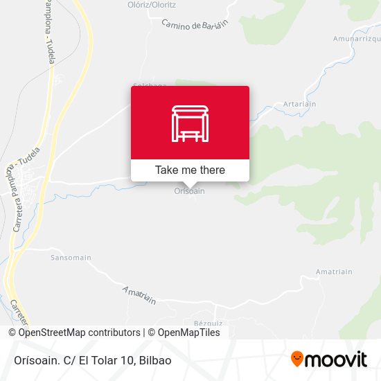 Orísoain. C/ El Tolar 10 map