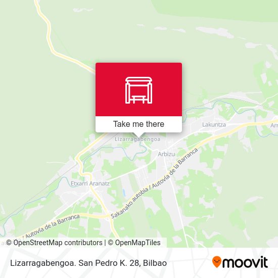 Lizarragabengoa. San Pedro K. 28 map