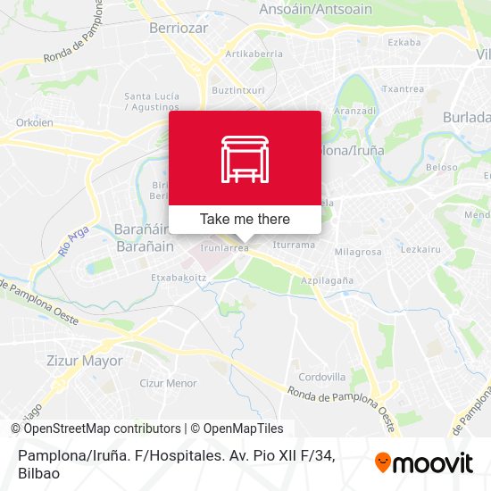 Pamplona / Iruña. F / Hospitales. Av. Pio XII F / 34 map