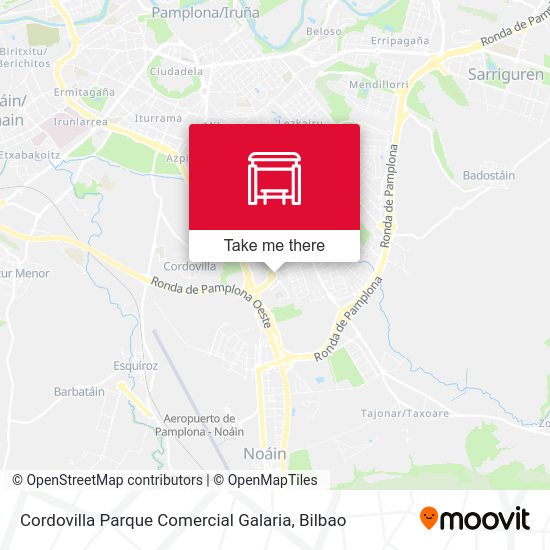 Cordovilla Parque Comercial Galaria map
