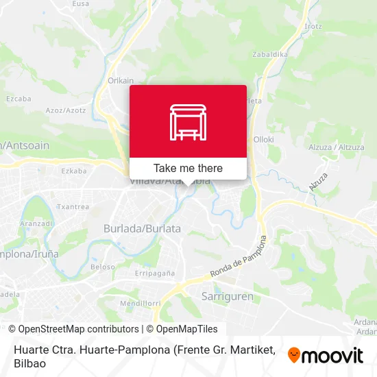 Huarte Ctra. Huarte-Pamplona map
