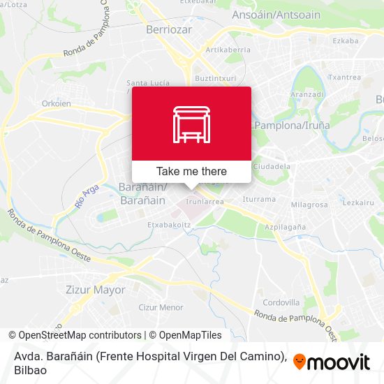 Avda. Barañáin (Frente Hospital Virgen Del Camino) map