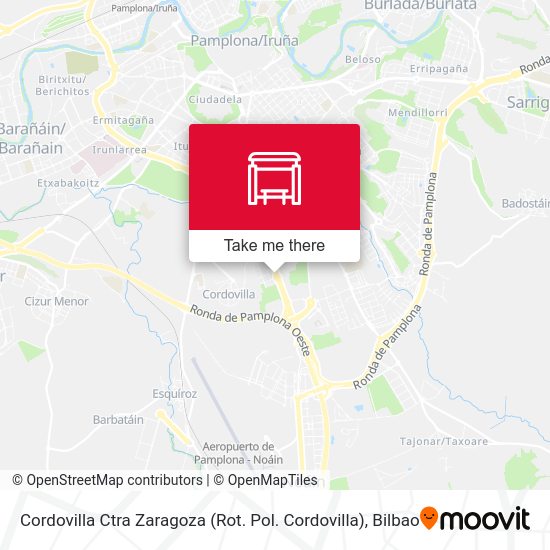 Cordovilla Ctra Zaragoza (Rot. Pol. Cordovilla) map