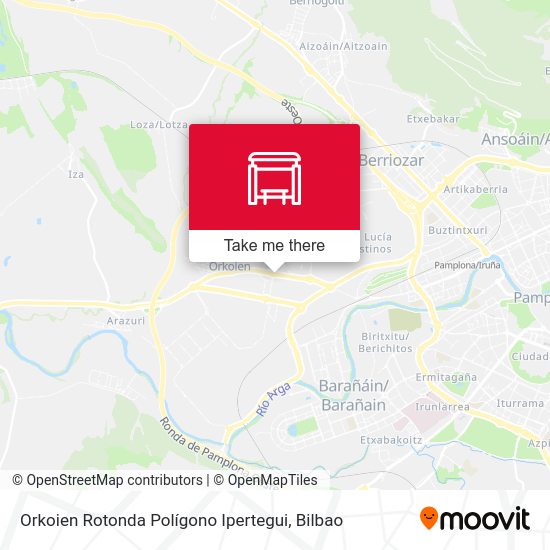 Orkoien Rotonda Polígono Ipertegui map