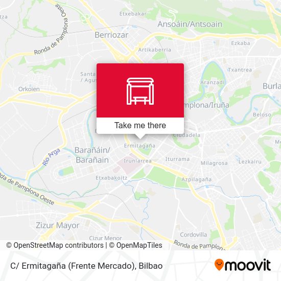 C/ Ermitagaña (Frente Mercado) map