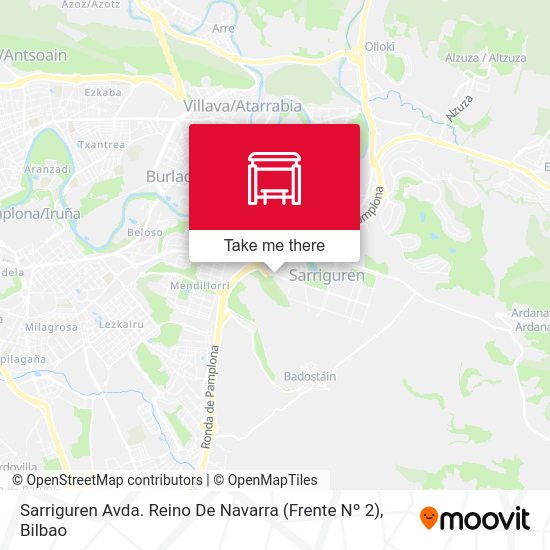 Sarriguren Avda. Reino De Navarra (Frente Nº 2) map