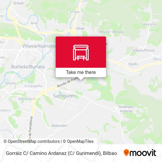 Gorráiz C/ Camino Ardanaz (C/ Gurimendi) map