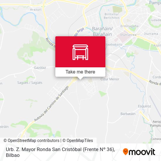 Urb. Z. Mayor Ronda San Cristóbal (Frente Nº 36) map
